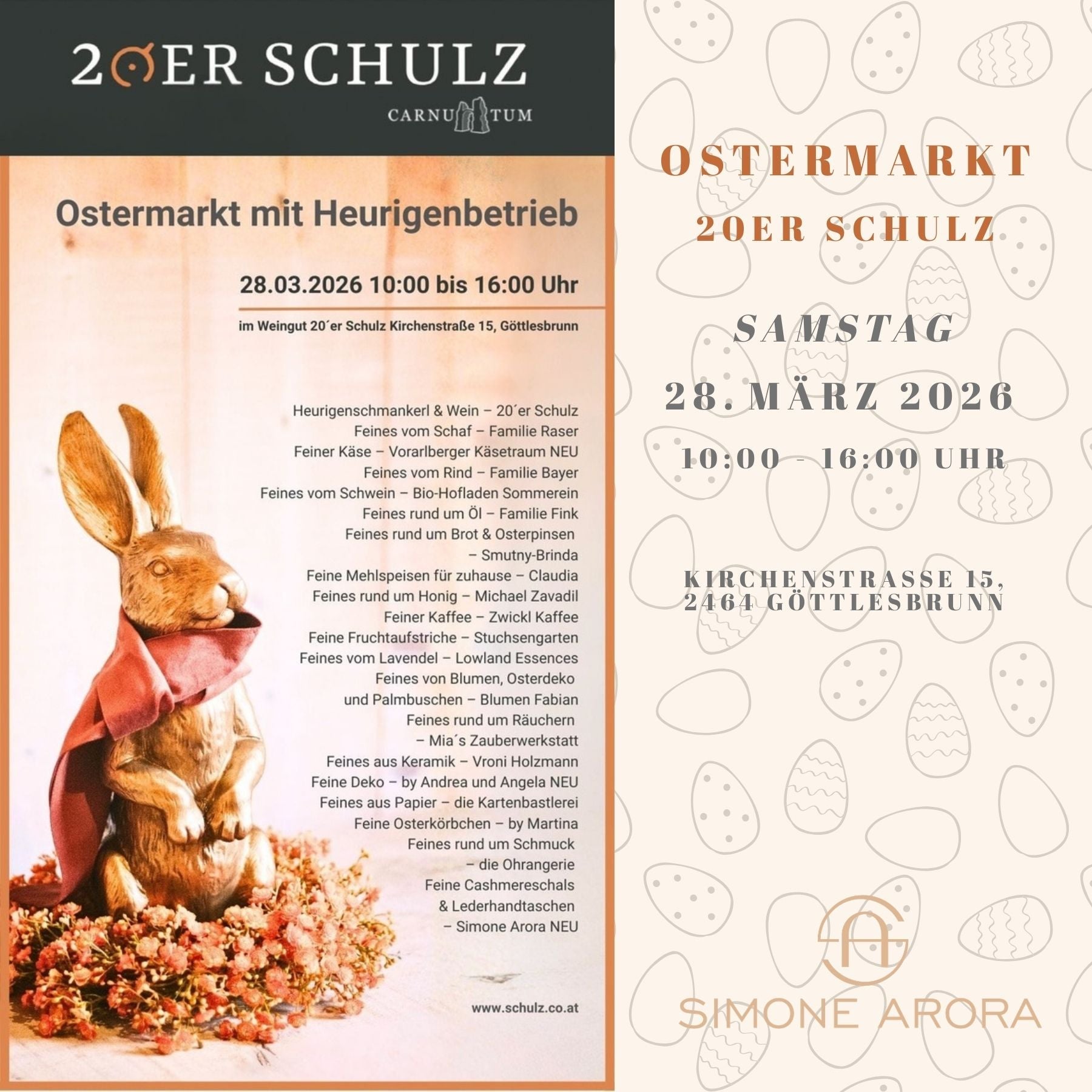 Ostermarkt beim 20er Schulz 🌷🐣✨