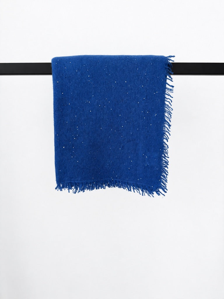 Sparkle Cashmere Schal electric blue