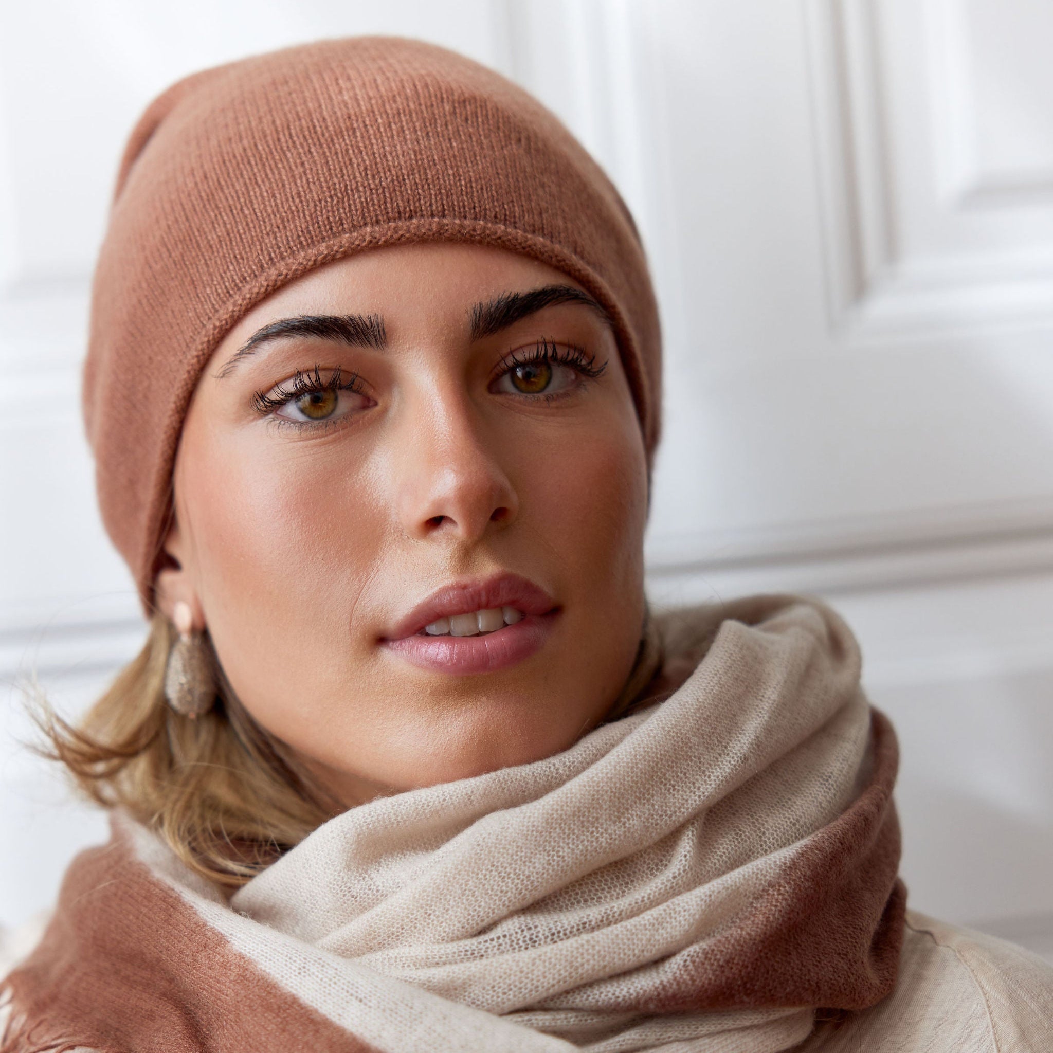 Cashmere Beanie braun