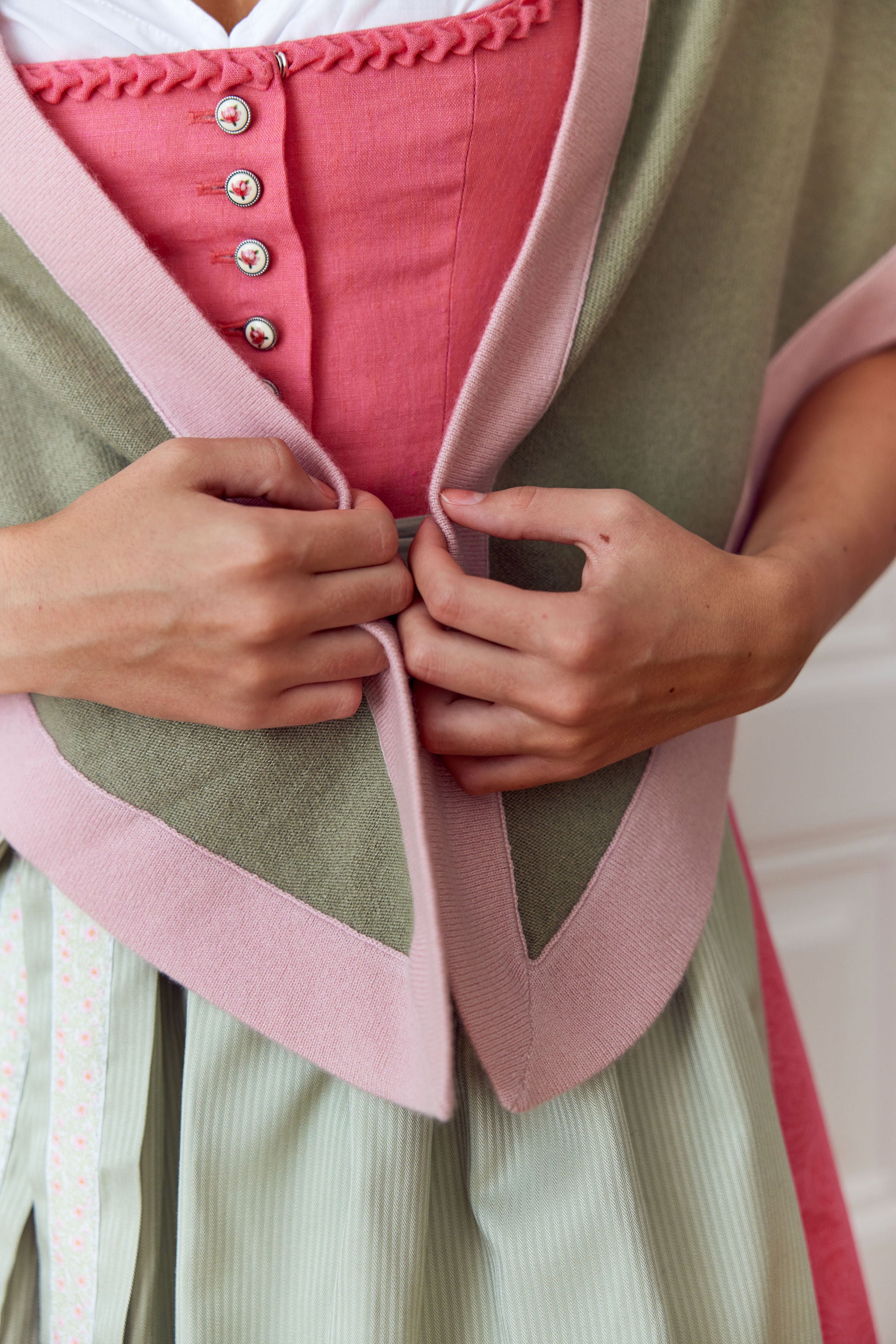 Triangle olive/rosa