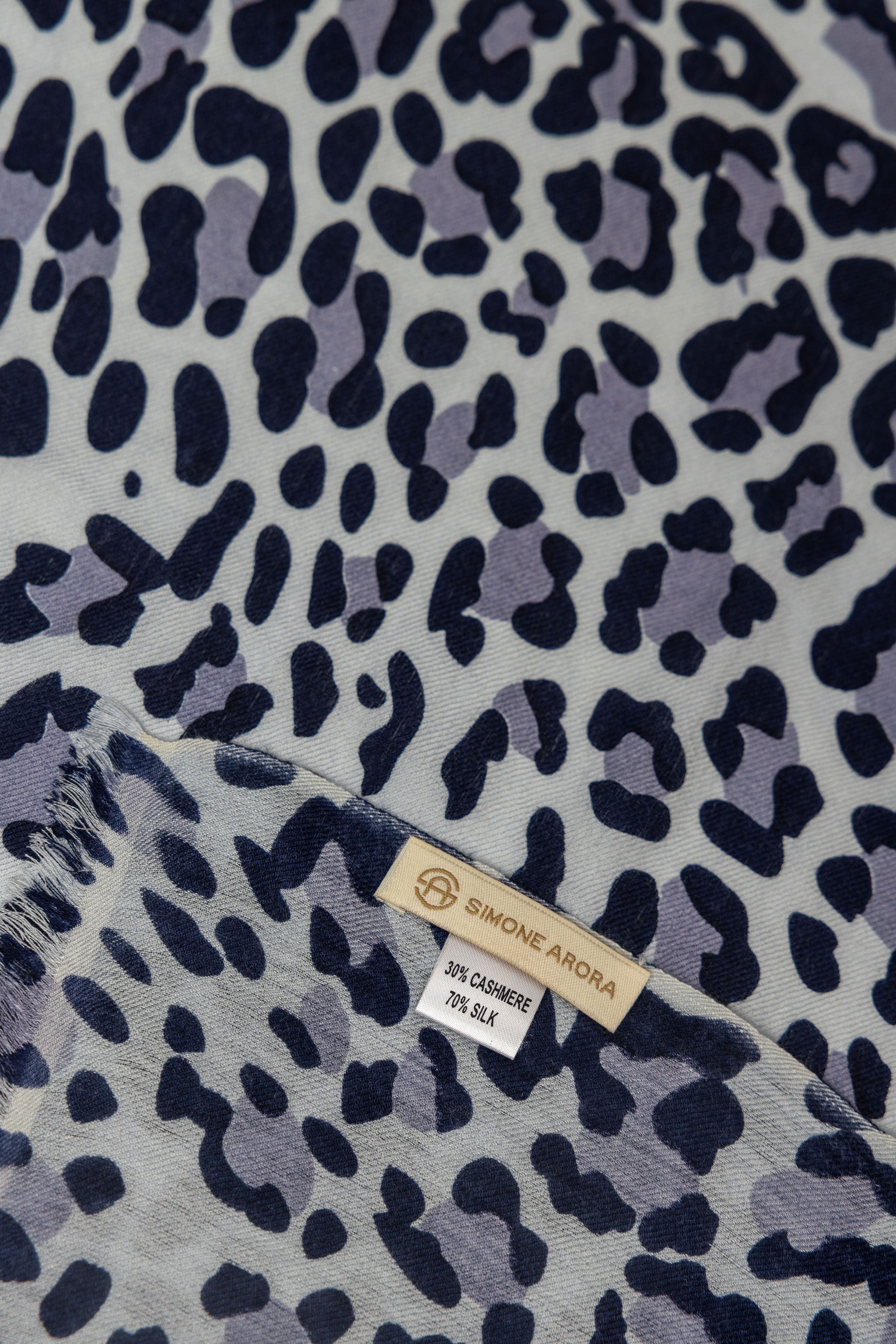 Tuch Denim Leopard