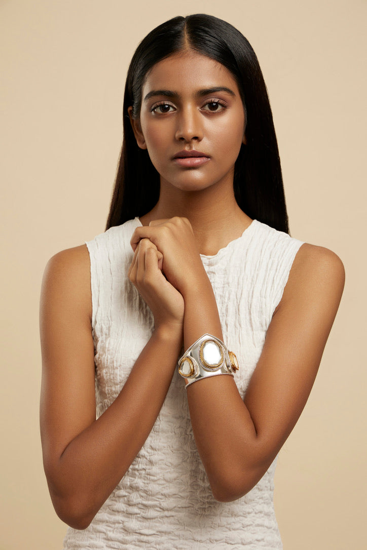 Polki Wonder Woman Handcuff by VALLIYAN by Nitya Arora