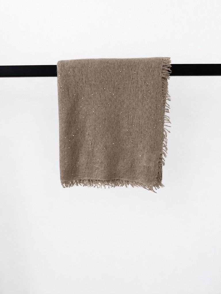 Sparkle Cashmere Schal beige