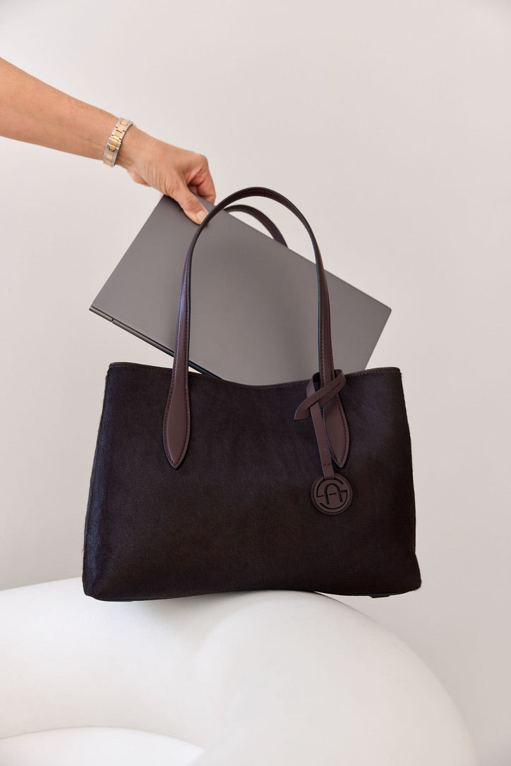 Ledertasche Hairon burgundy