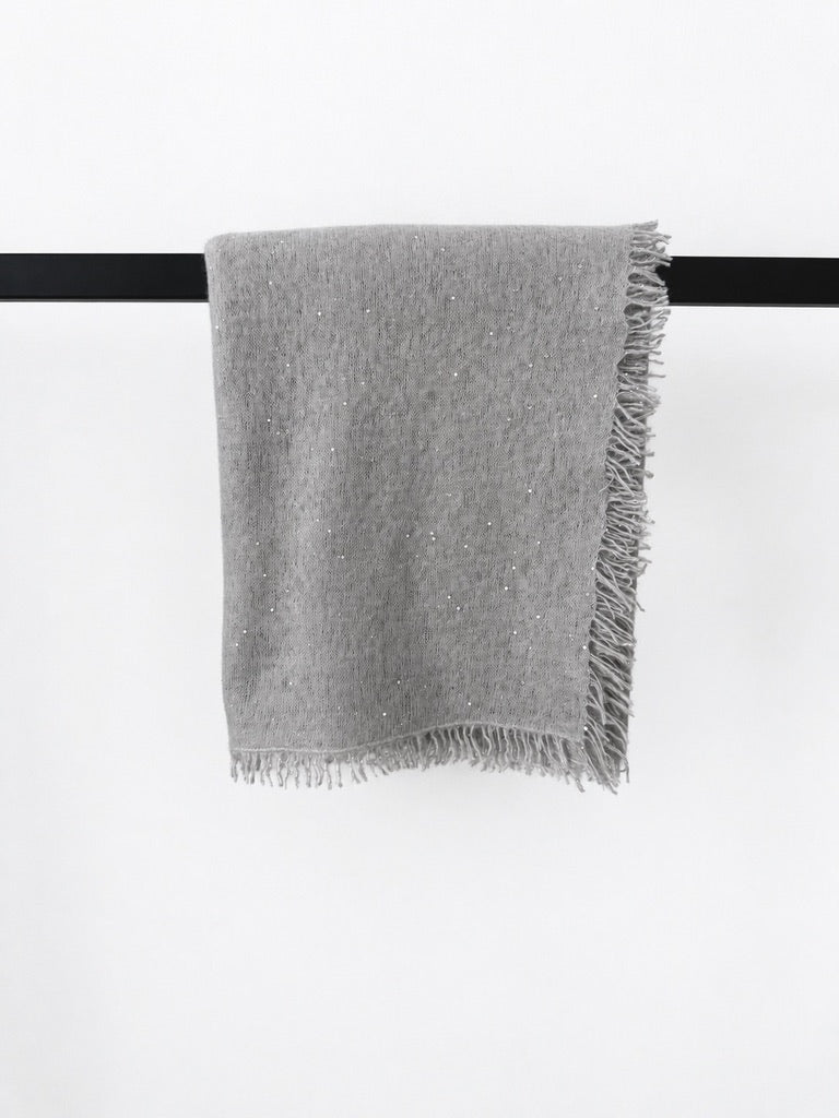 Sparkle Cashmere Schal hellgrau