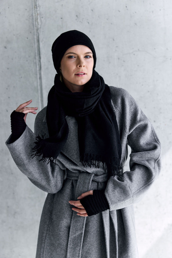 Cashmere Schal schwarz