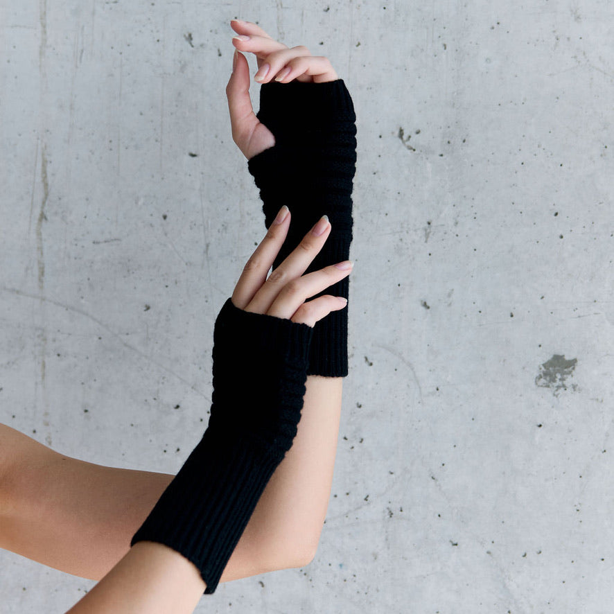 Cashmere Stulpen schwarz