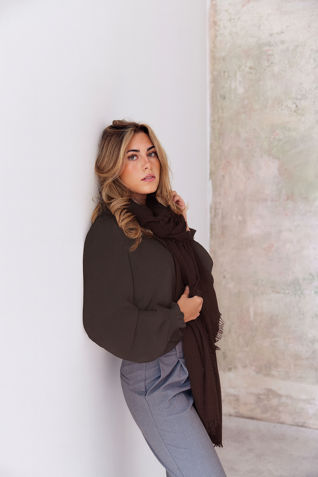 Cashmere Schal Chocolat