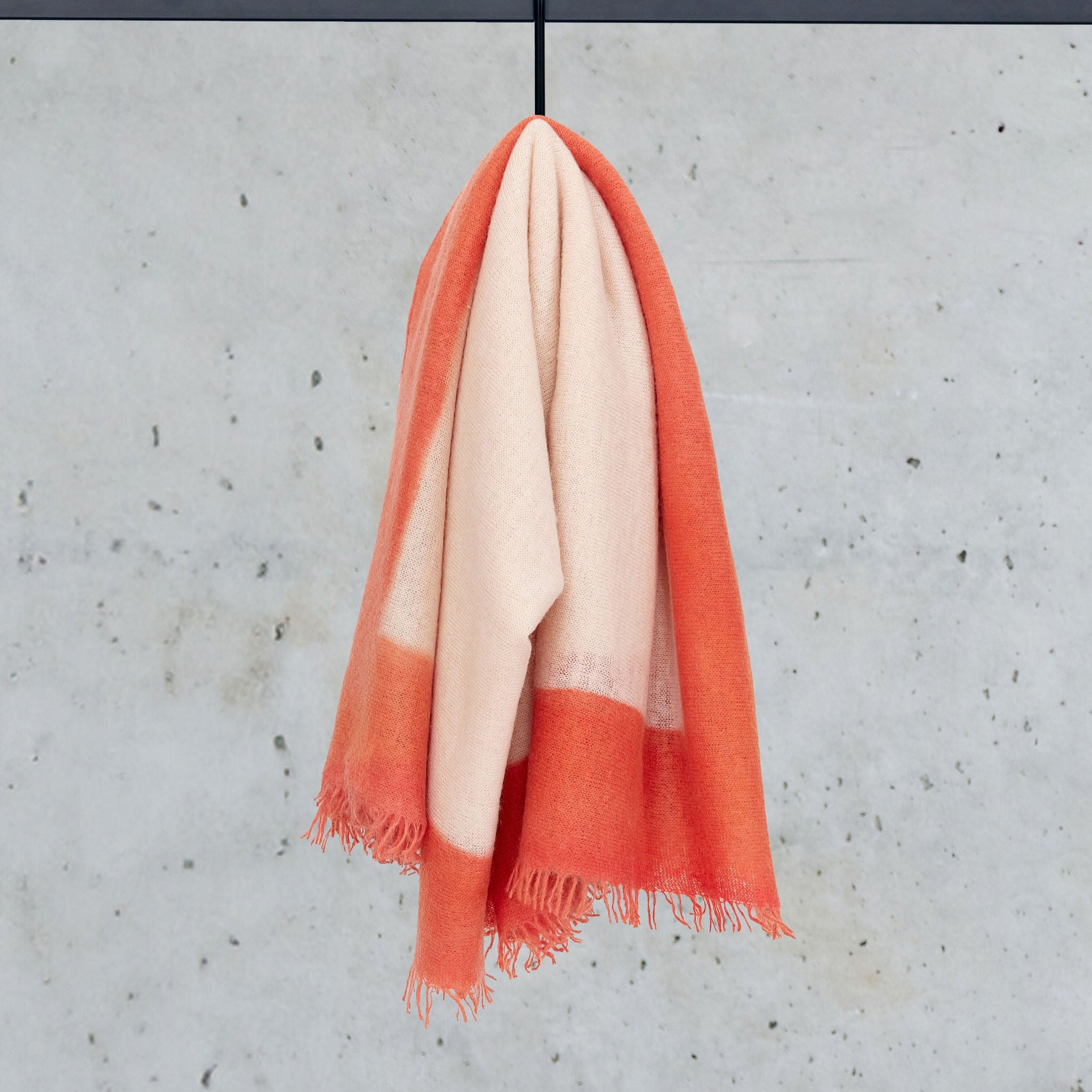 Felted cashmere scarf, two-tone