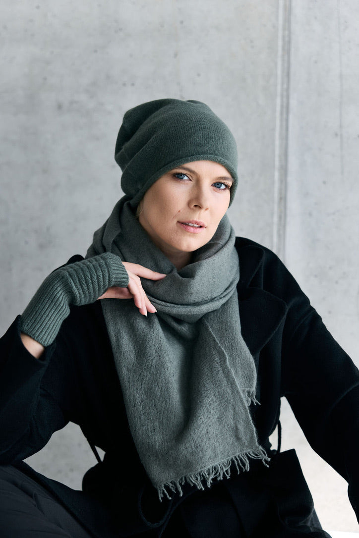 Cashmere Schal olive