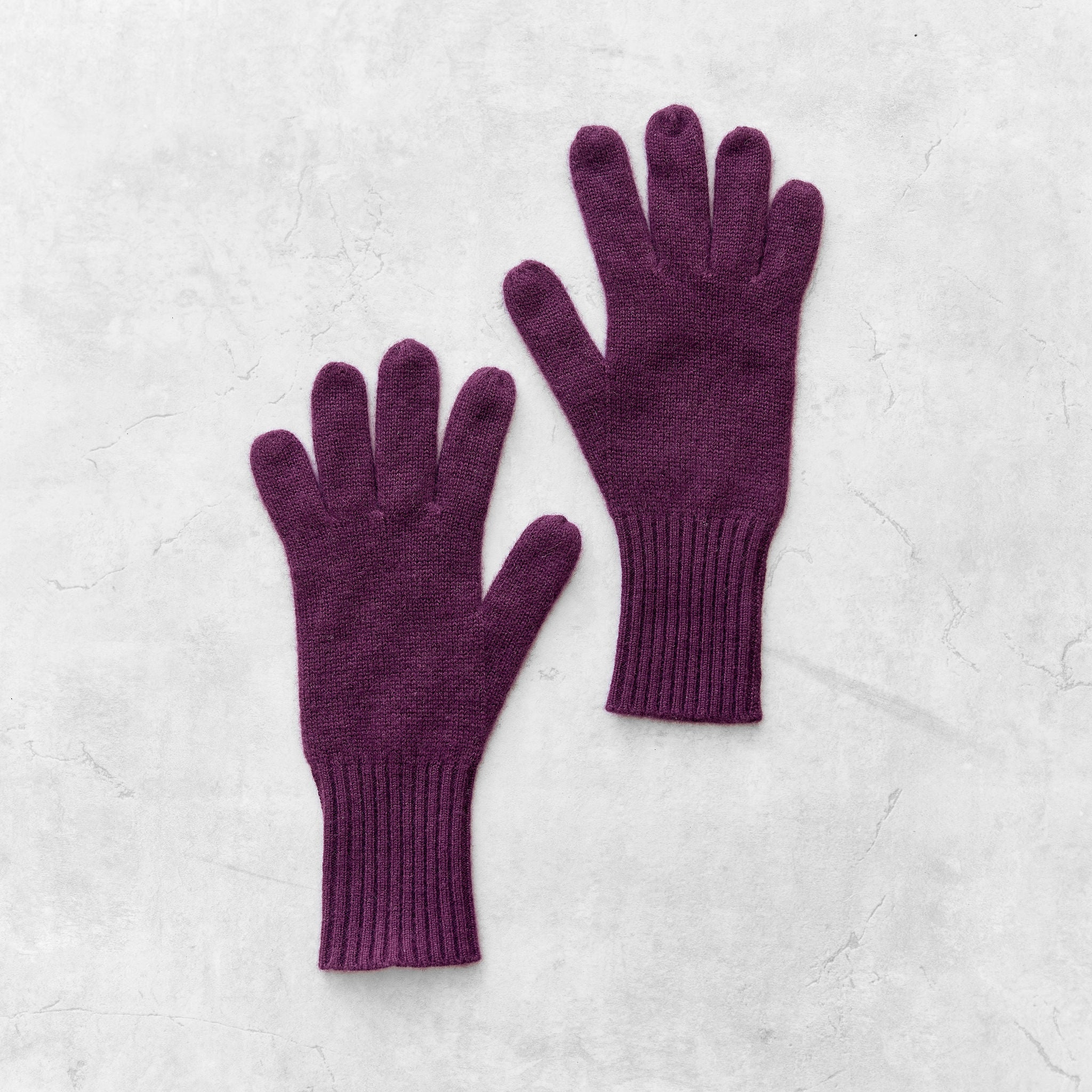 Cashmere Handschuhe weinrot
