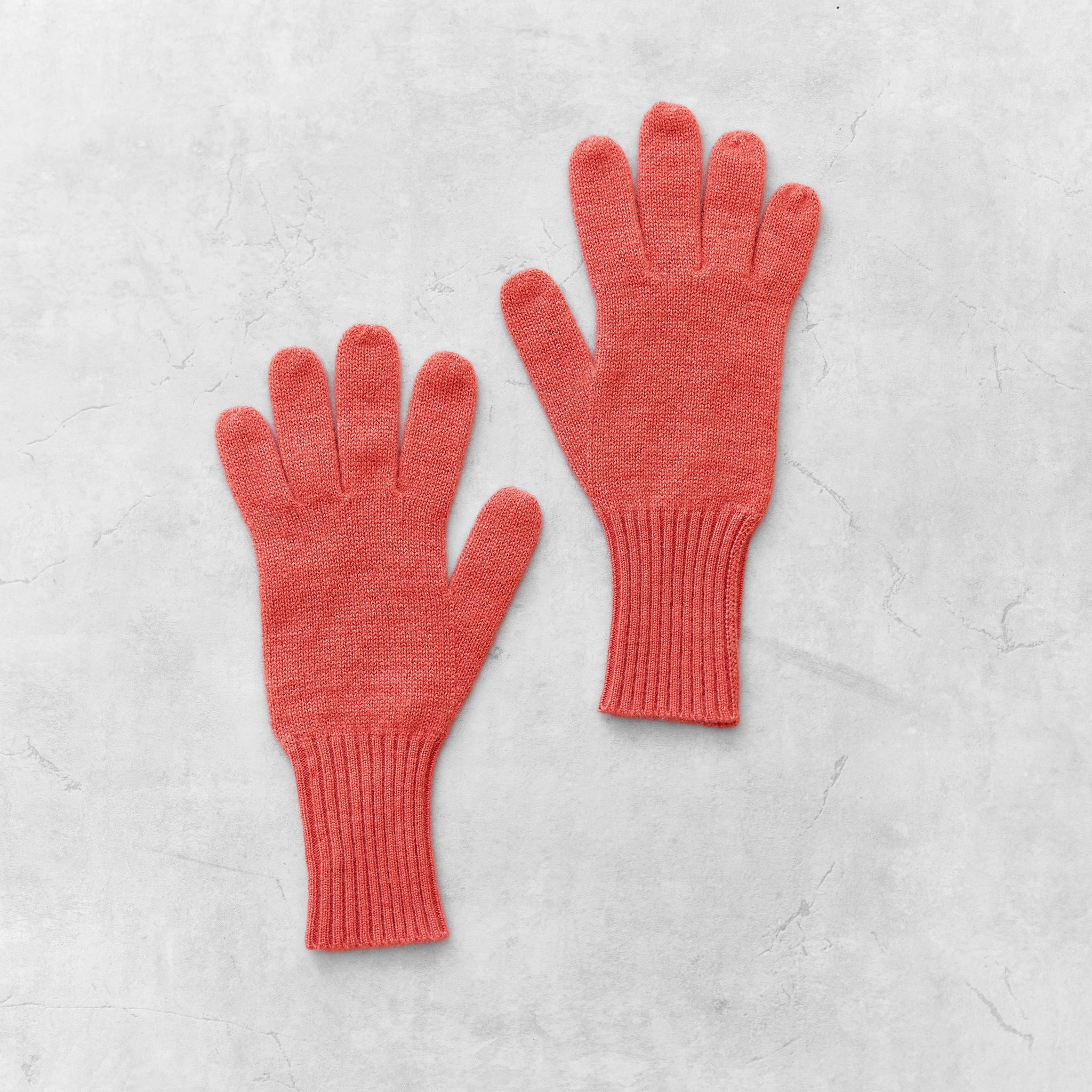 Cashmere Handschuhe Koralle
