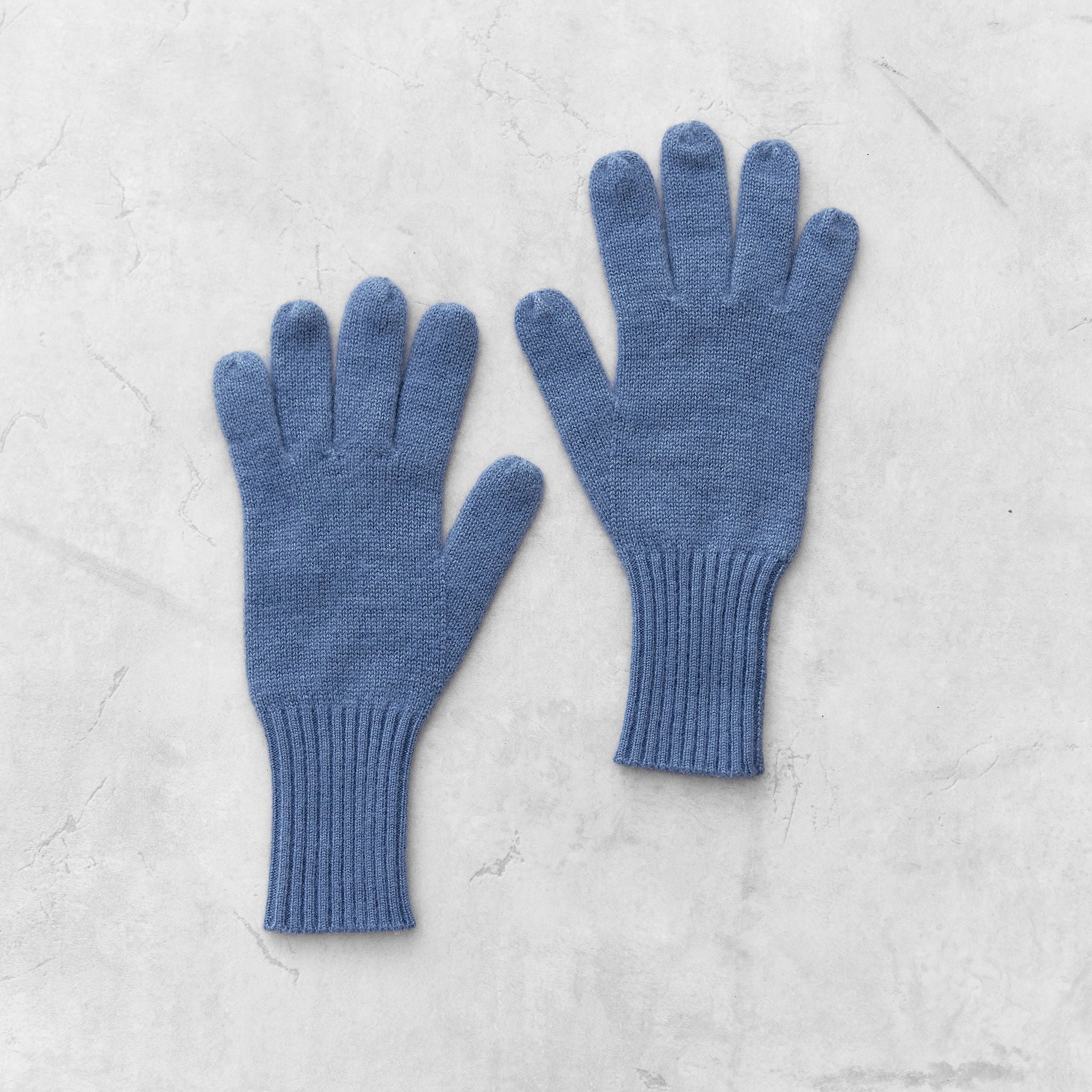 Cashmere Handschuhe windblau