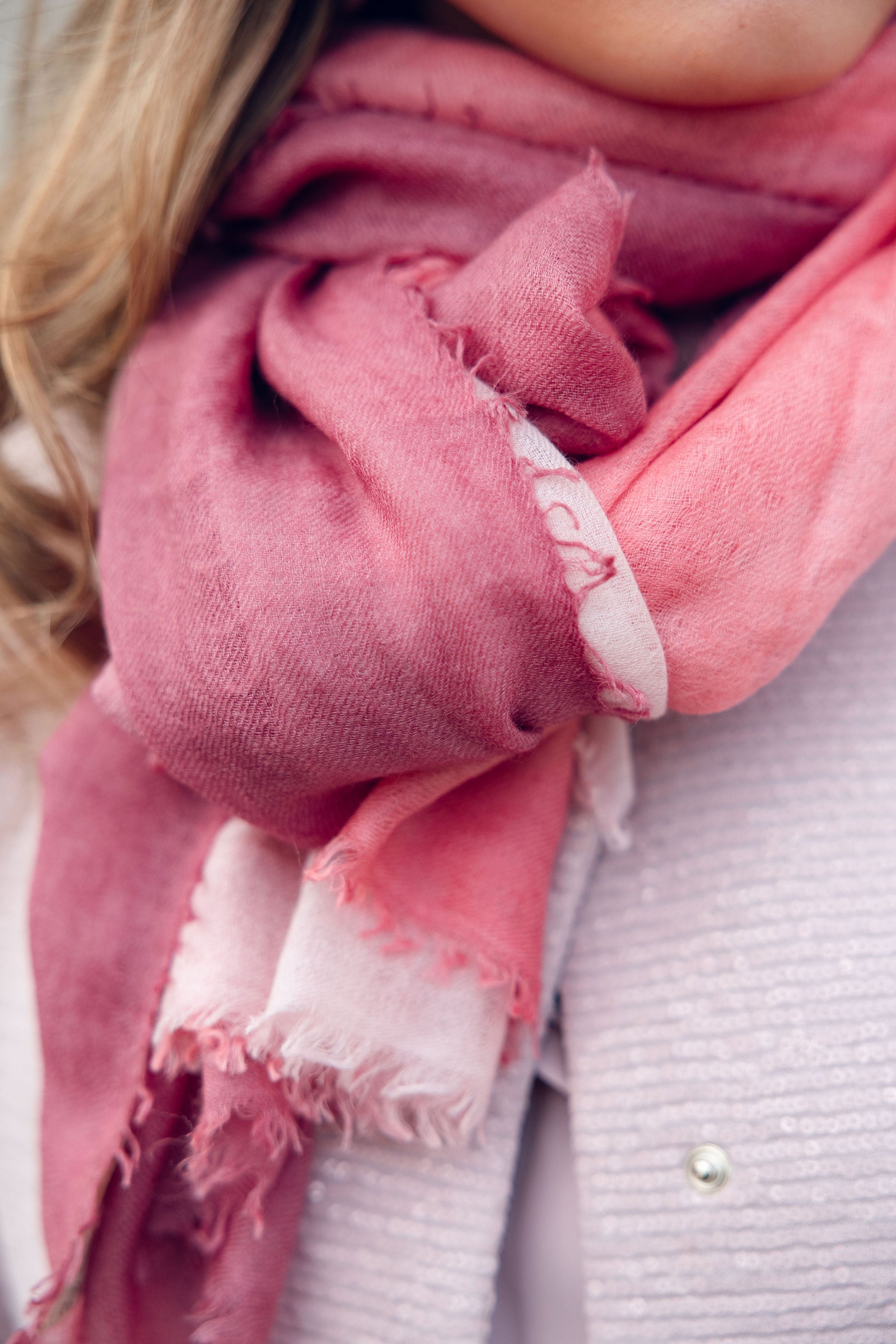 Schal ombré rosé