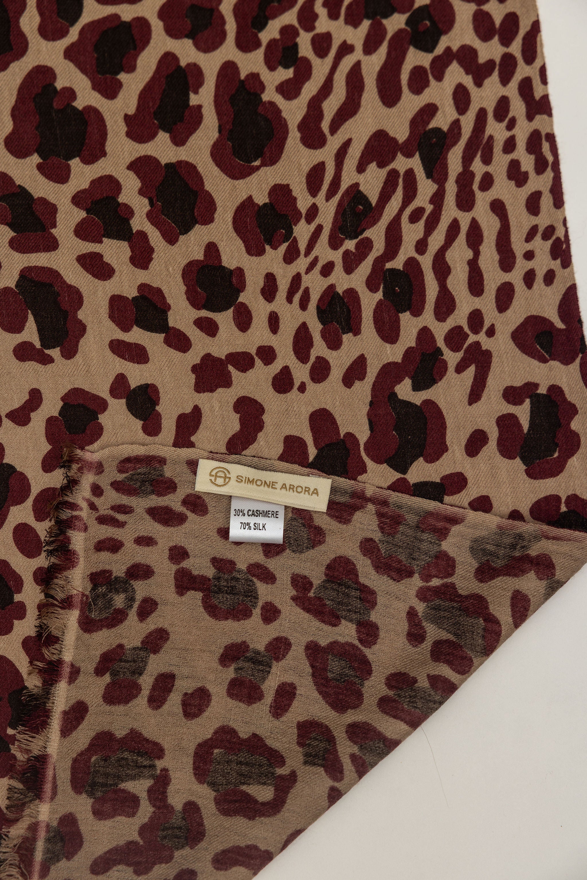 Tuch Bordeaux Leopard