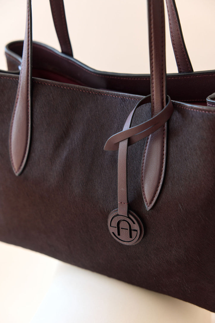 Ledertasche Hairon burgundy