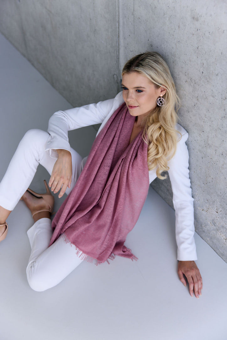 Cashmere Schal altrosa