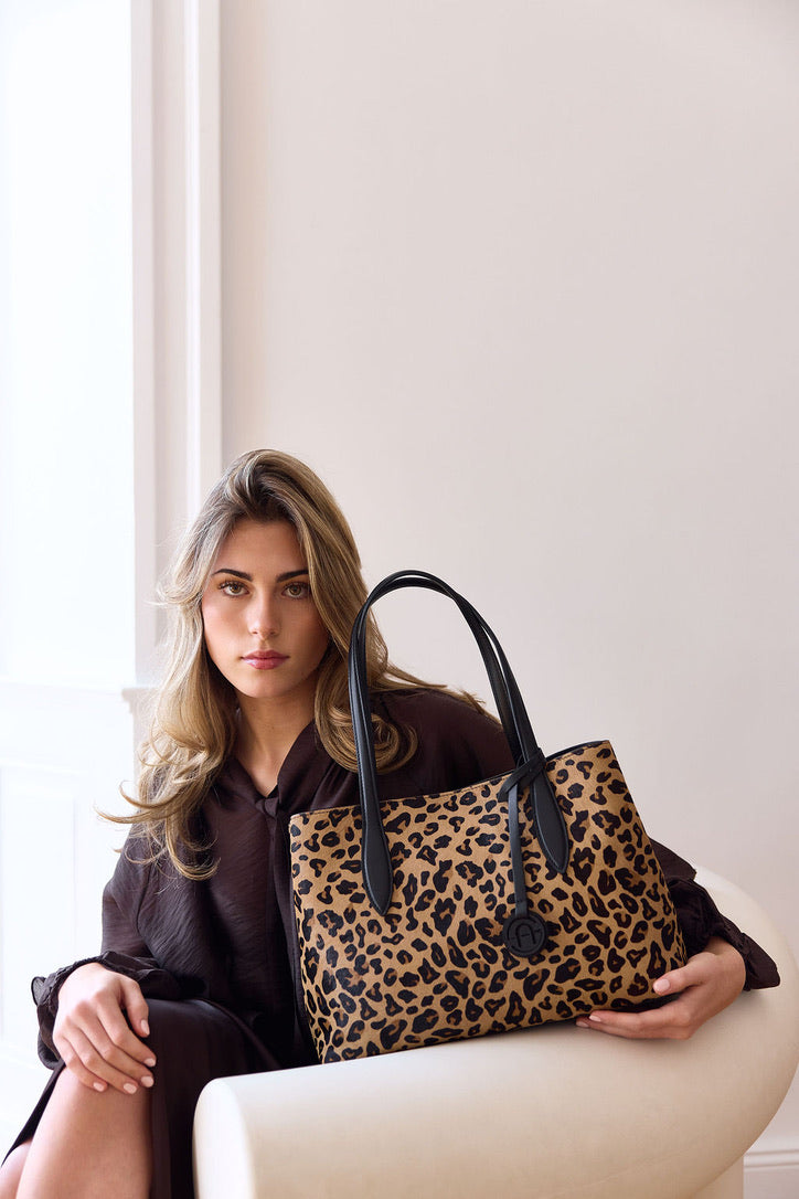 Leopard Luxe Tote – Hairon Leather Edition