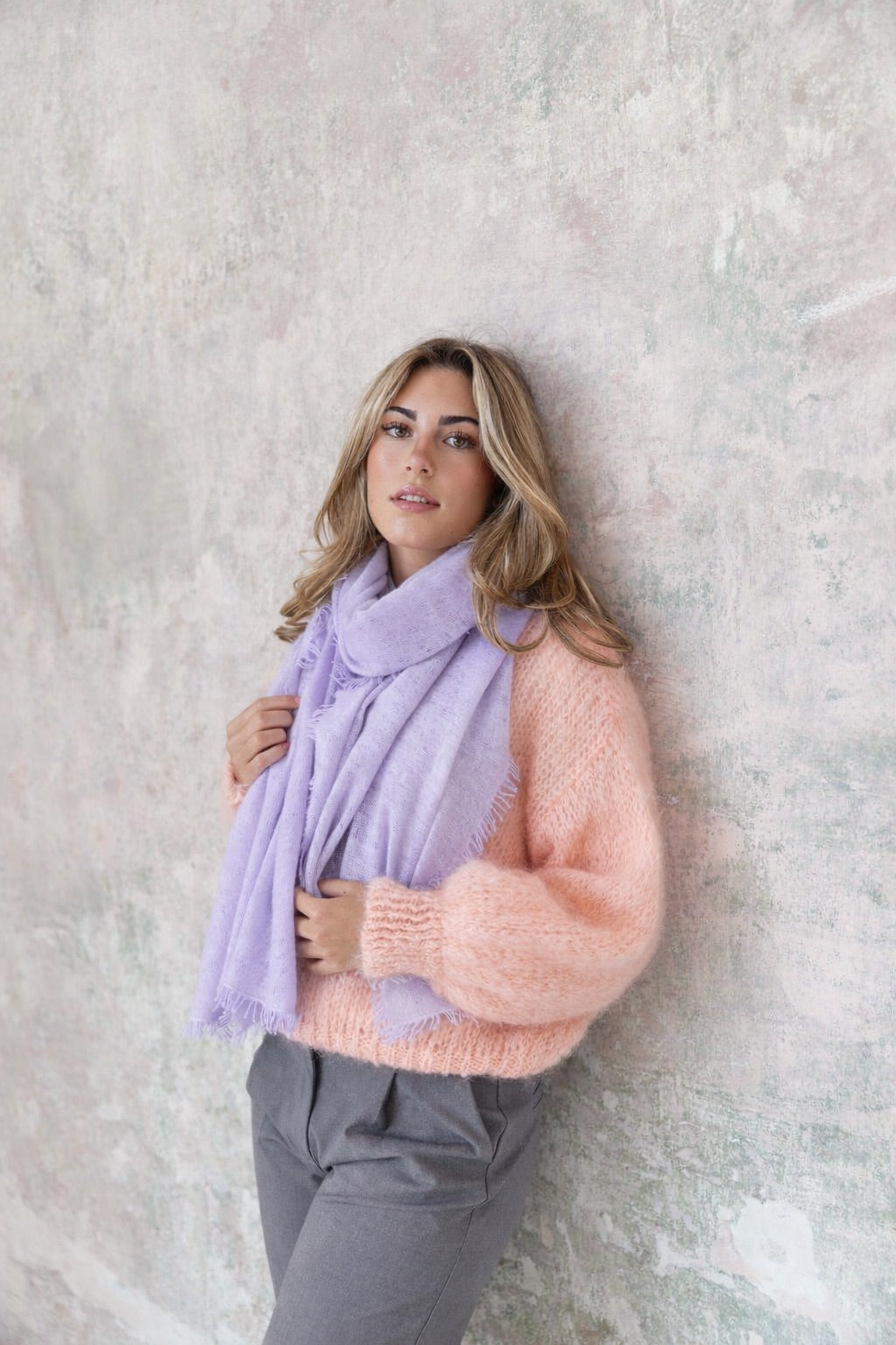 Cashmere Schal Flieder