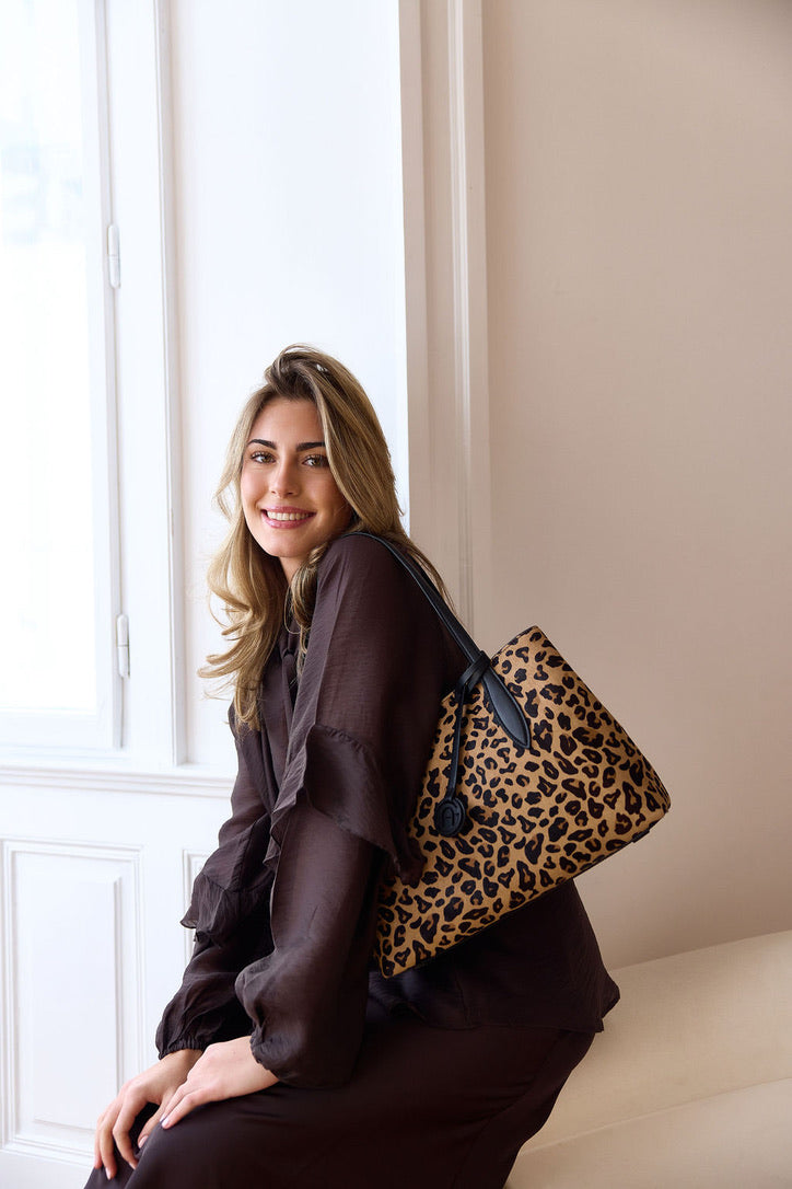 Leopard Luxe Tote – Hairon Leather Edition