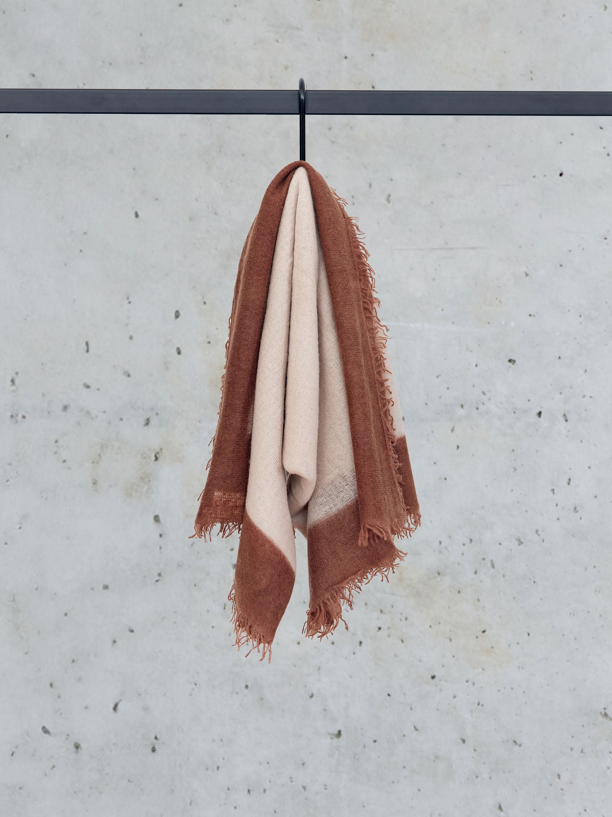 Cashmere Schal creme/braun