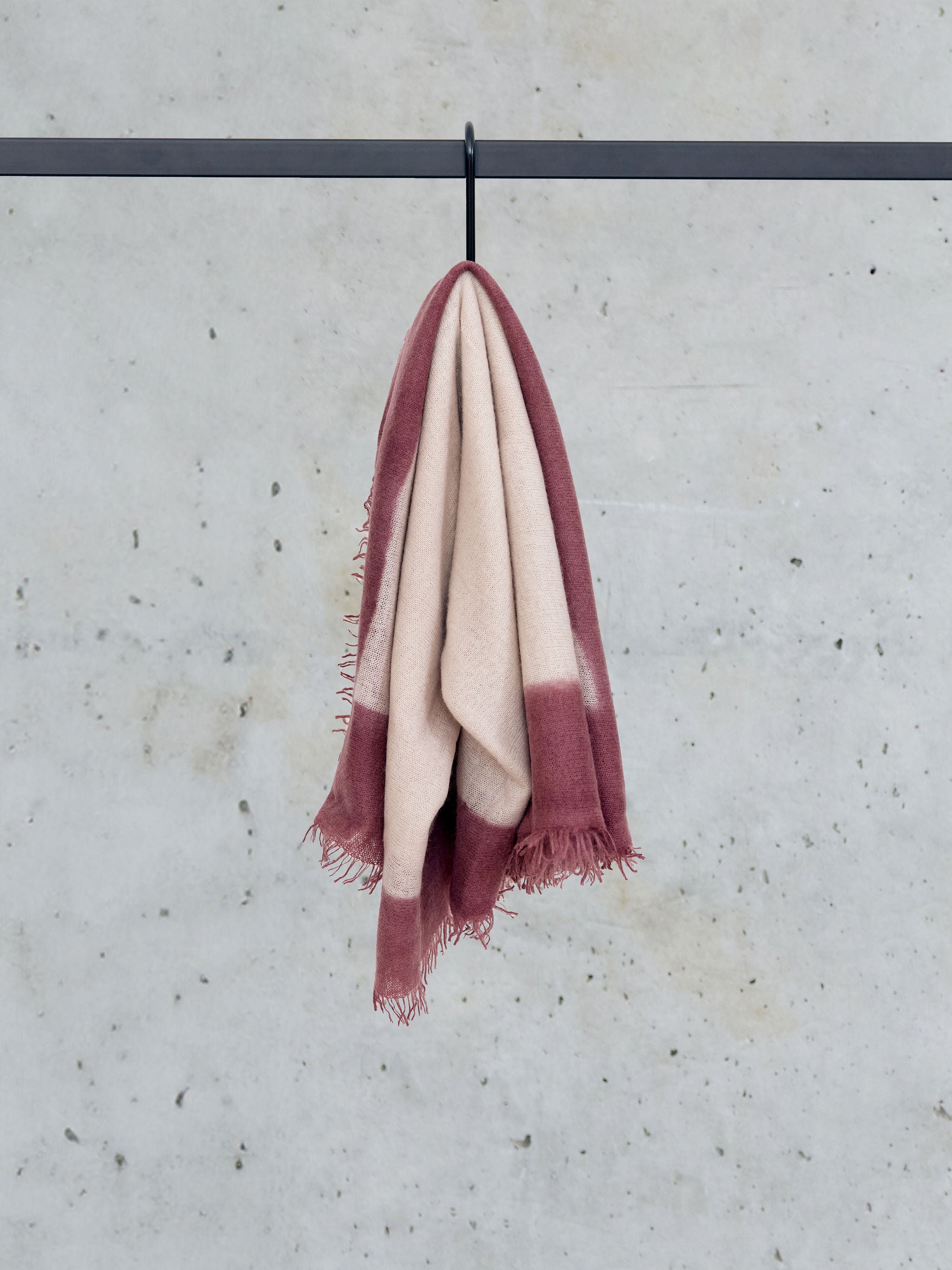 Cashmere Schal creme/bordeaux